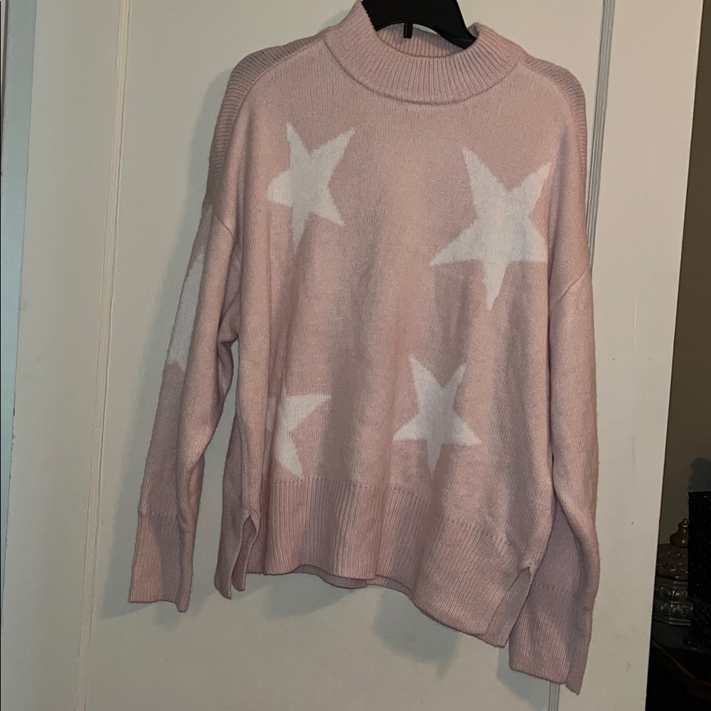 True Craft Ash Pink Knit Star Sweater
